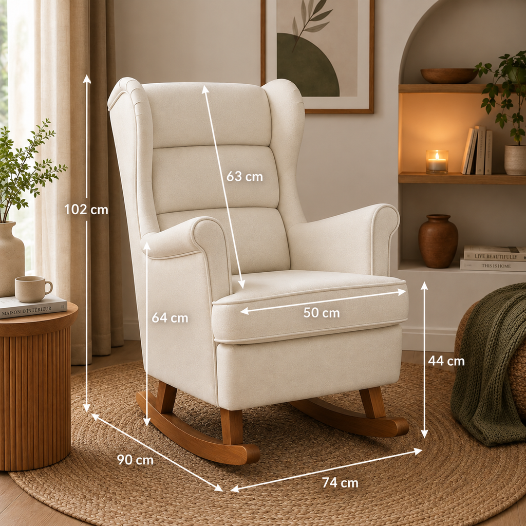 Douceur | Fauteuil à bascule velours