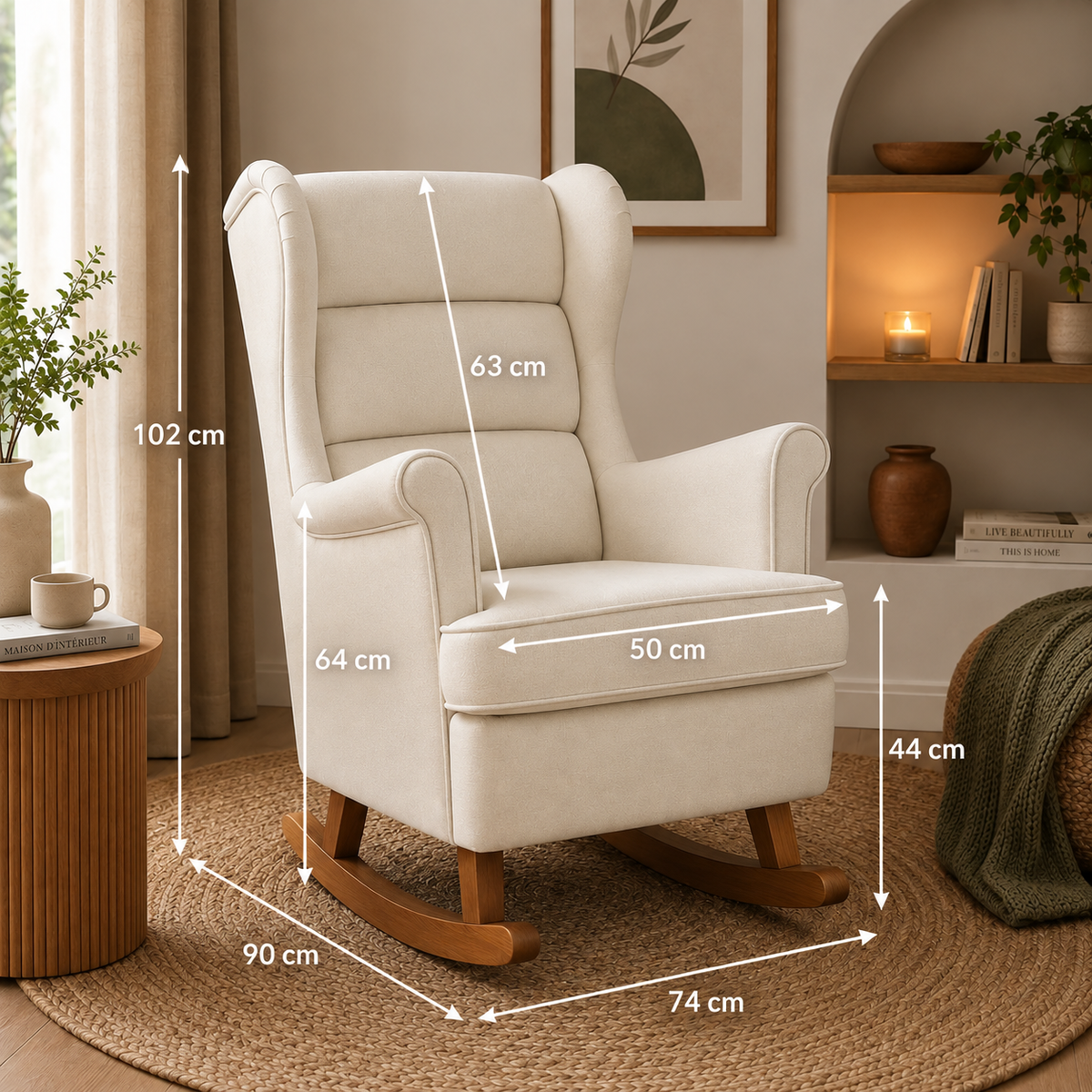 Douceur | Fauteuil à bascule velours