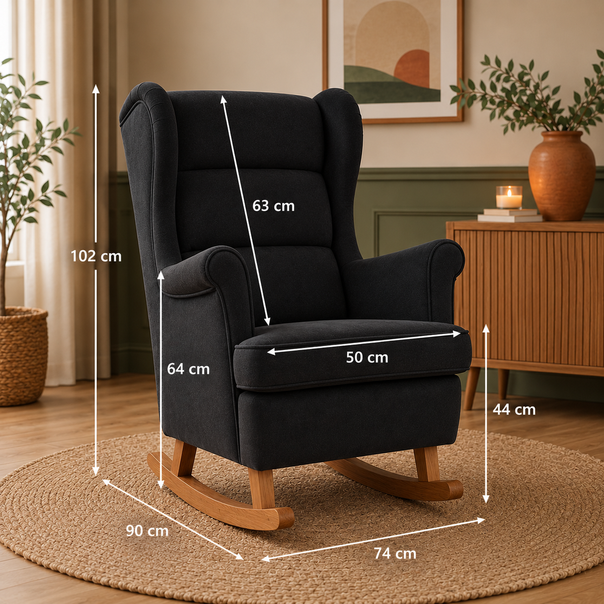 Douceur | Fauteuil à bascule velours