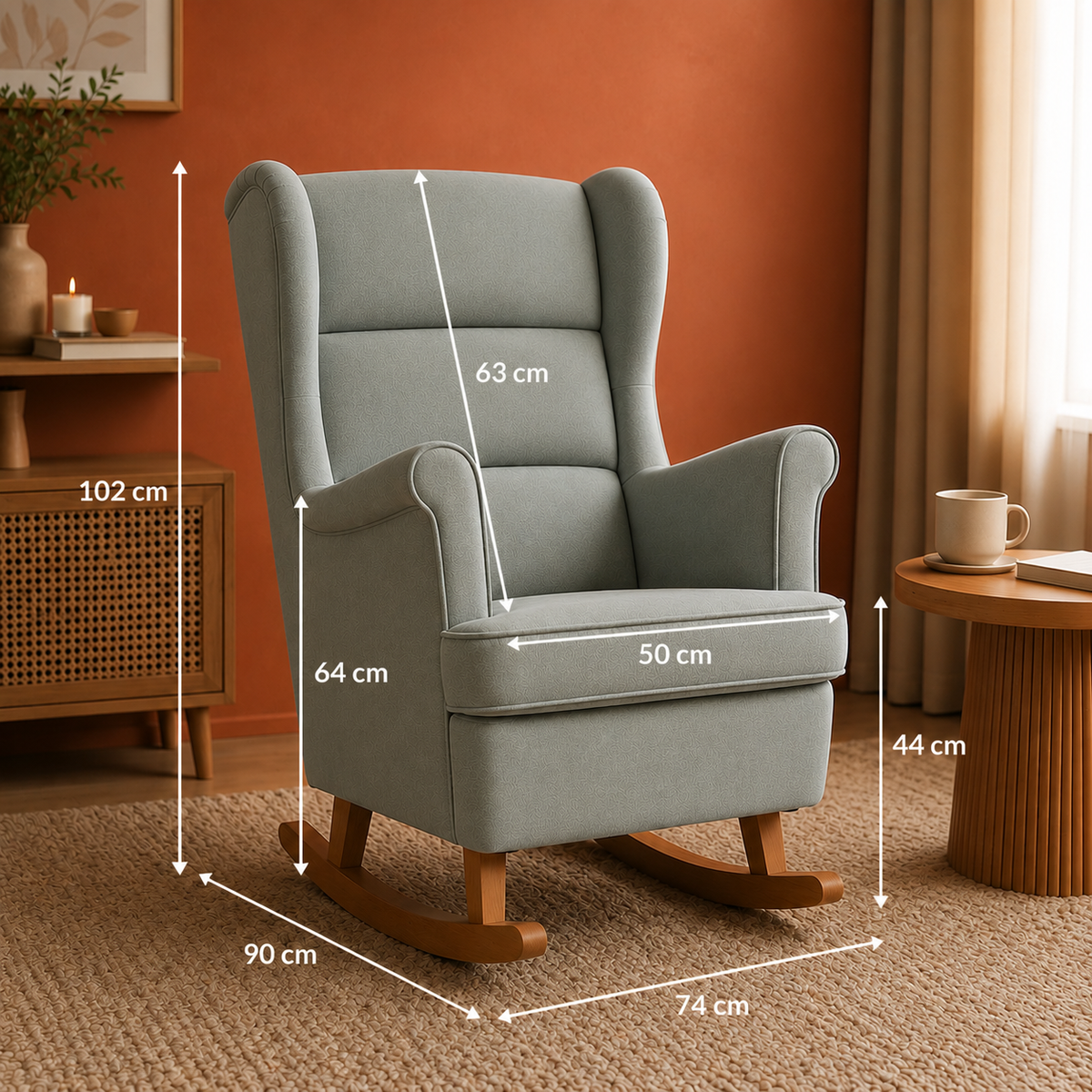 Douceur | Fauteuil à bascule velours