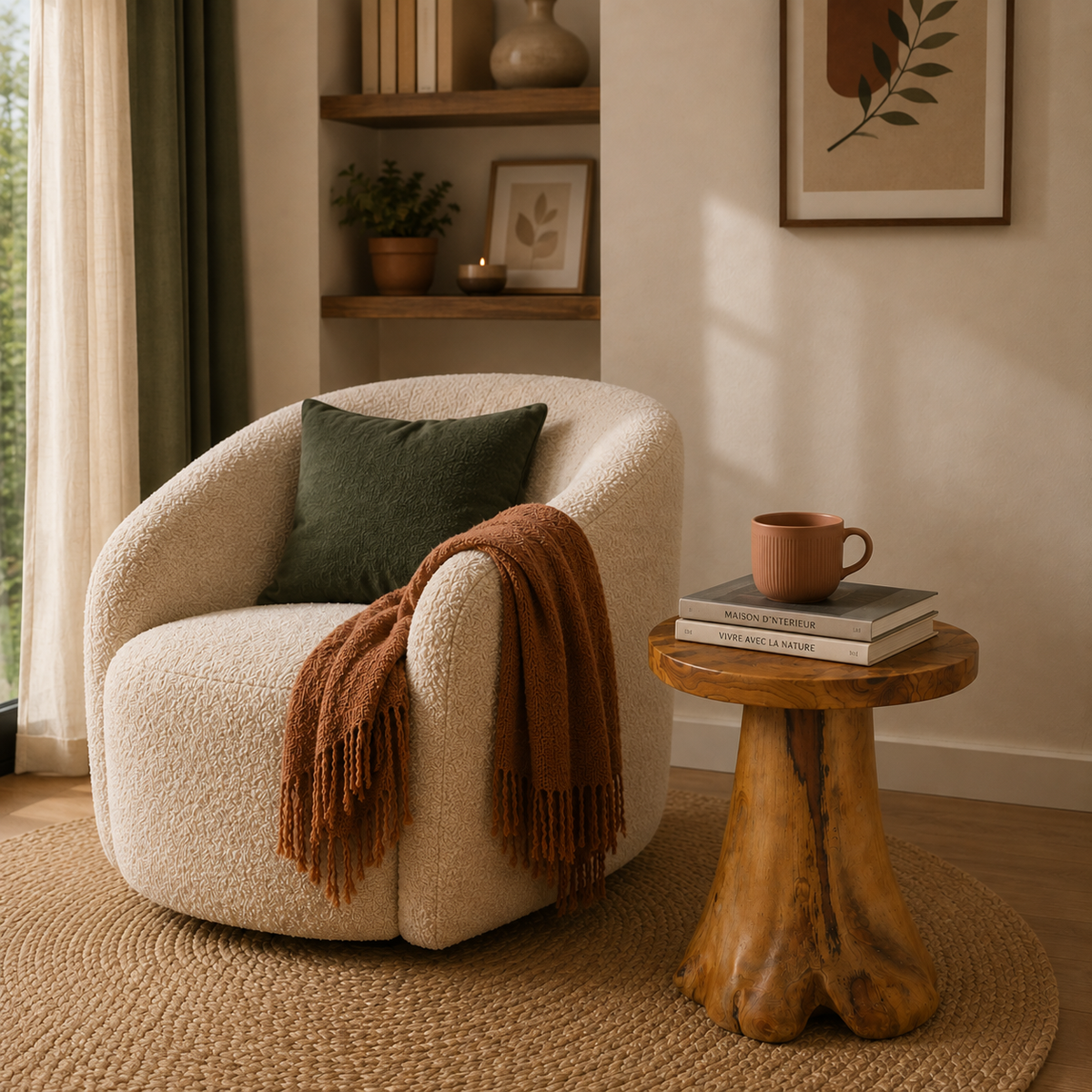 Séquoia | Table de chevet bois de teck massif