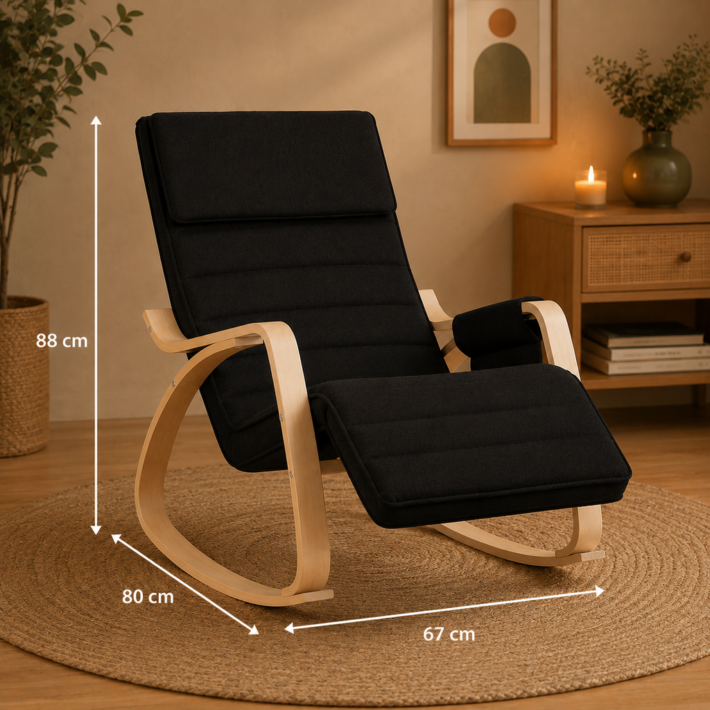 Songe | Fauteuil à bascule tissu