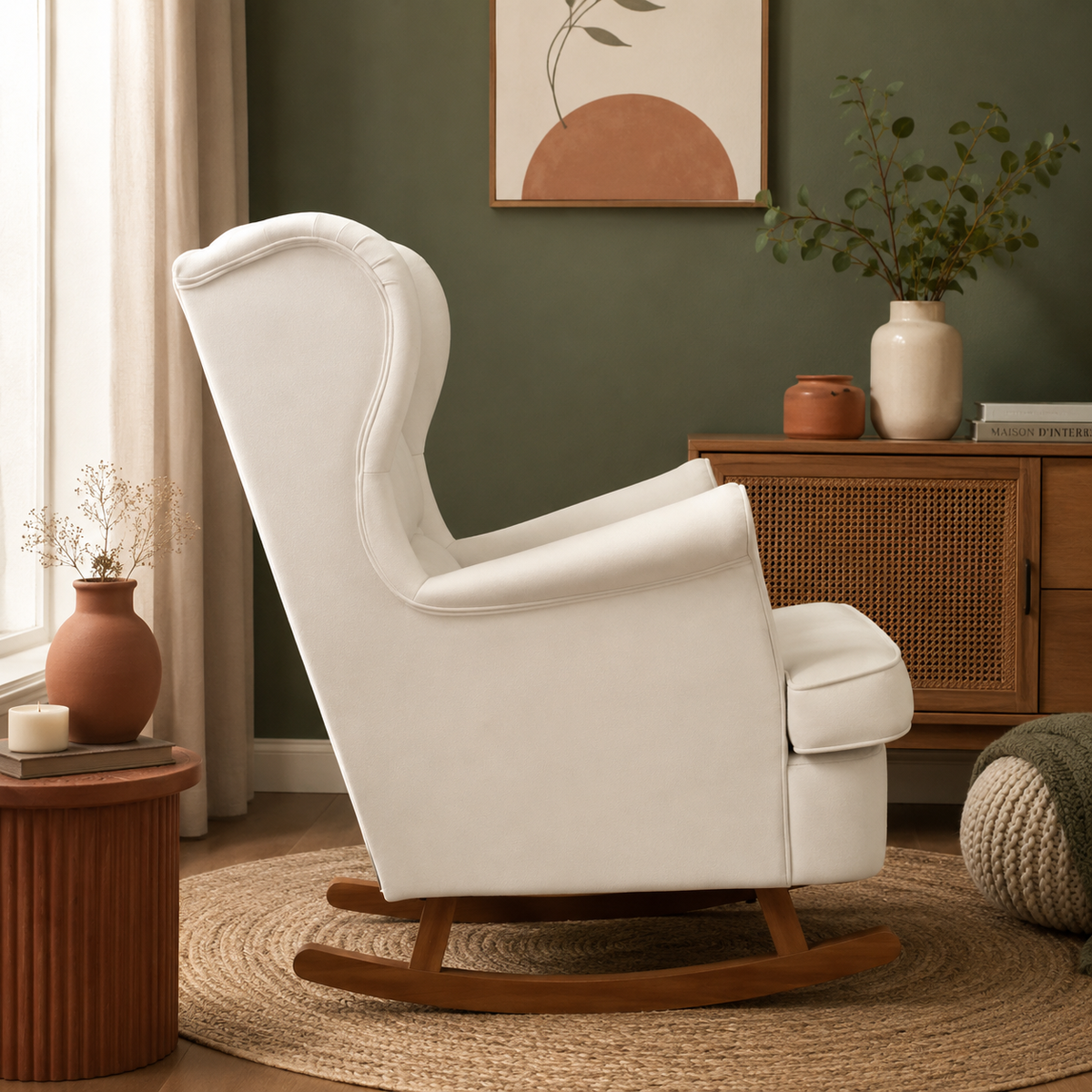 Douceur | Fauteuil à bascule velours