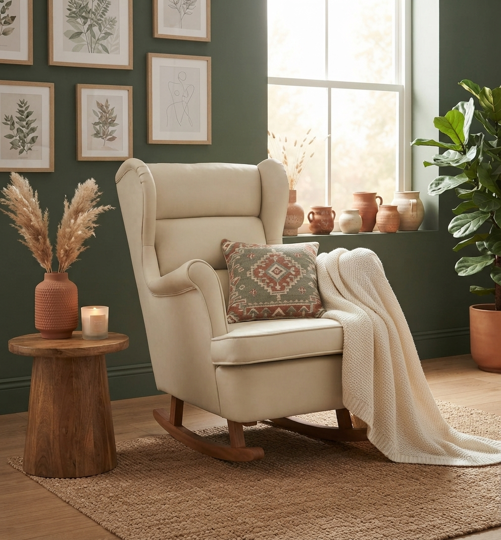 Douceur | Fauteuil à bascule velours