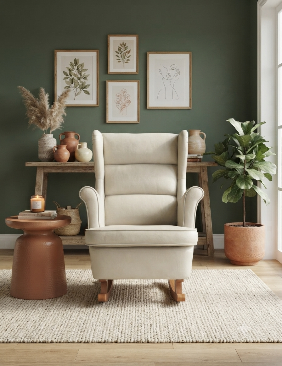 Douceur | Fauteuil à bascule velours