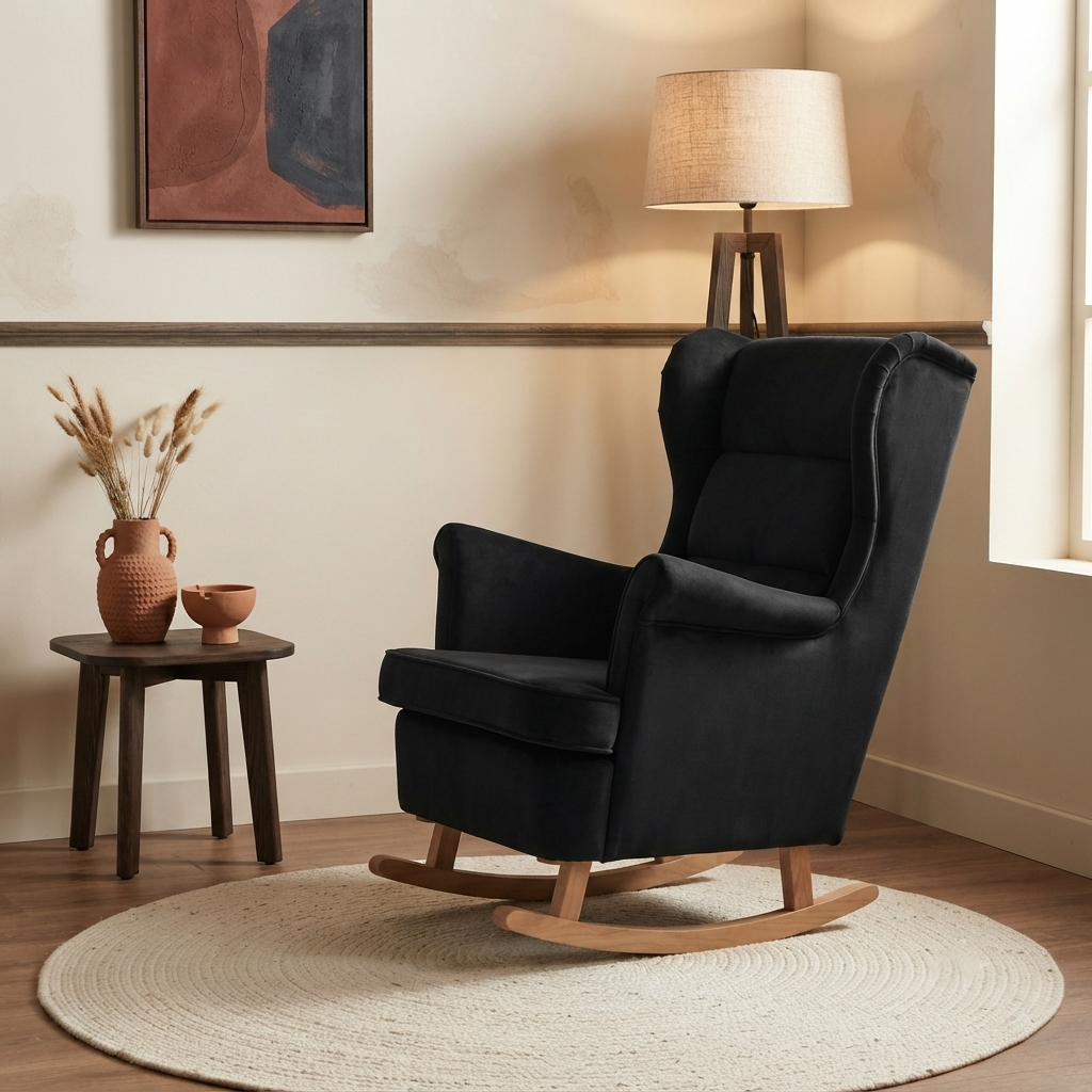 Douceur | Fauteuil à bascule velours