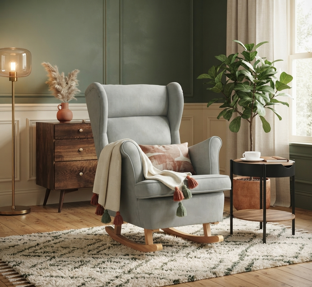 Douceur | Fauteuil à bascule velours