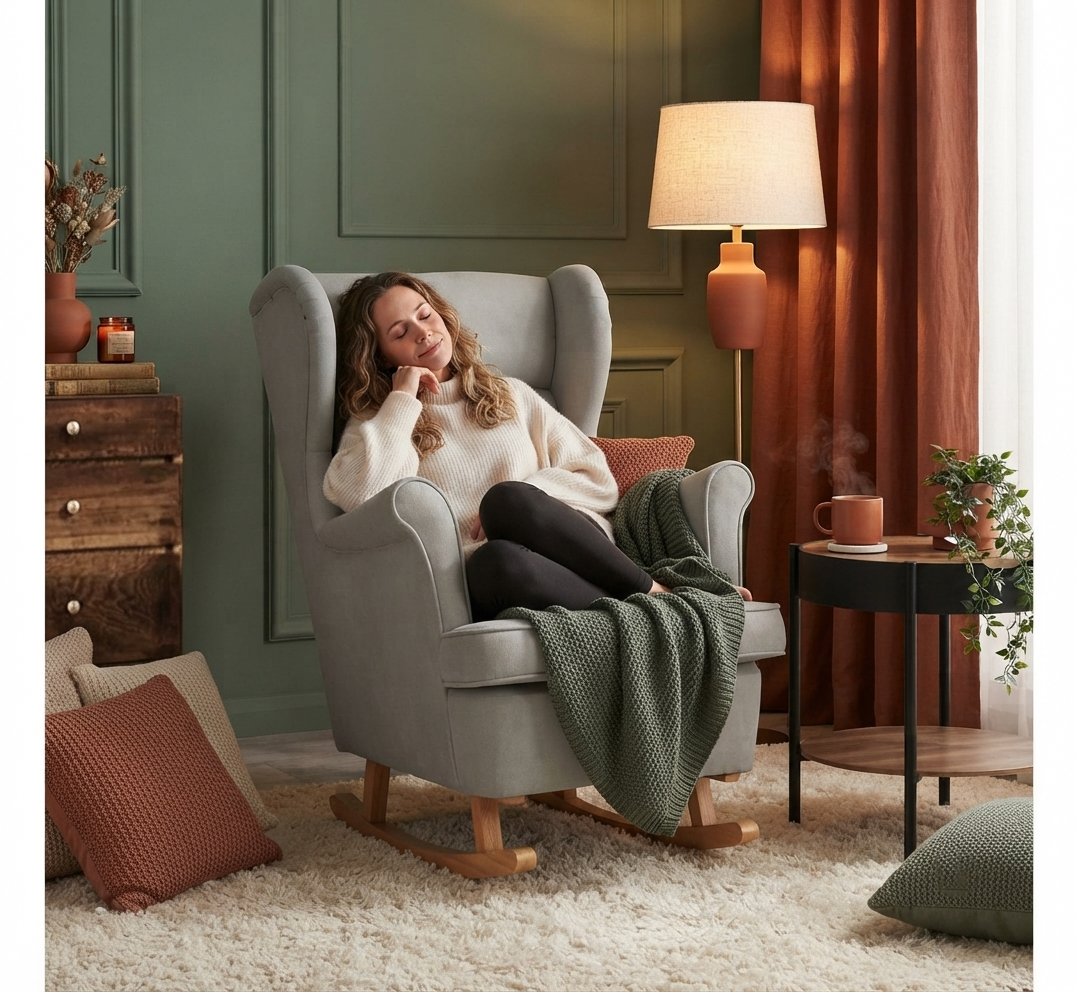 Douceur | Fauteuil à bascule velours