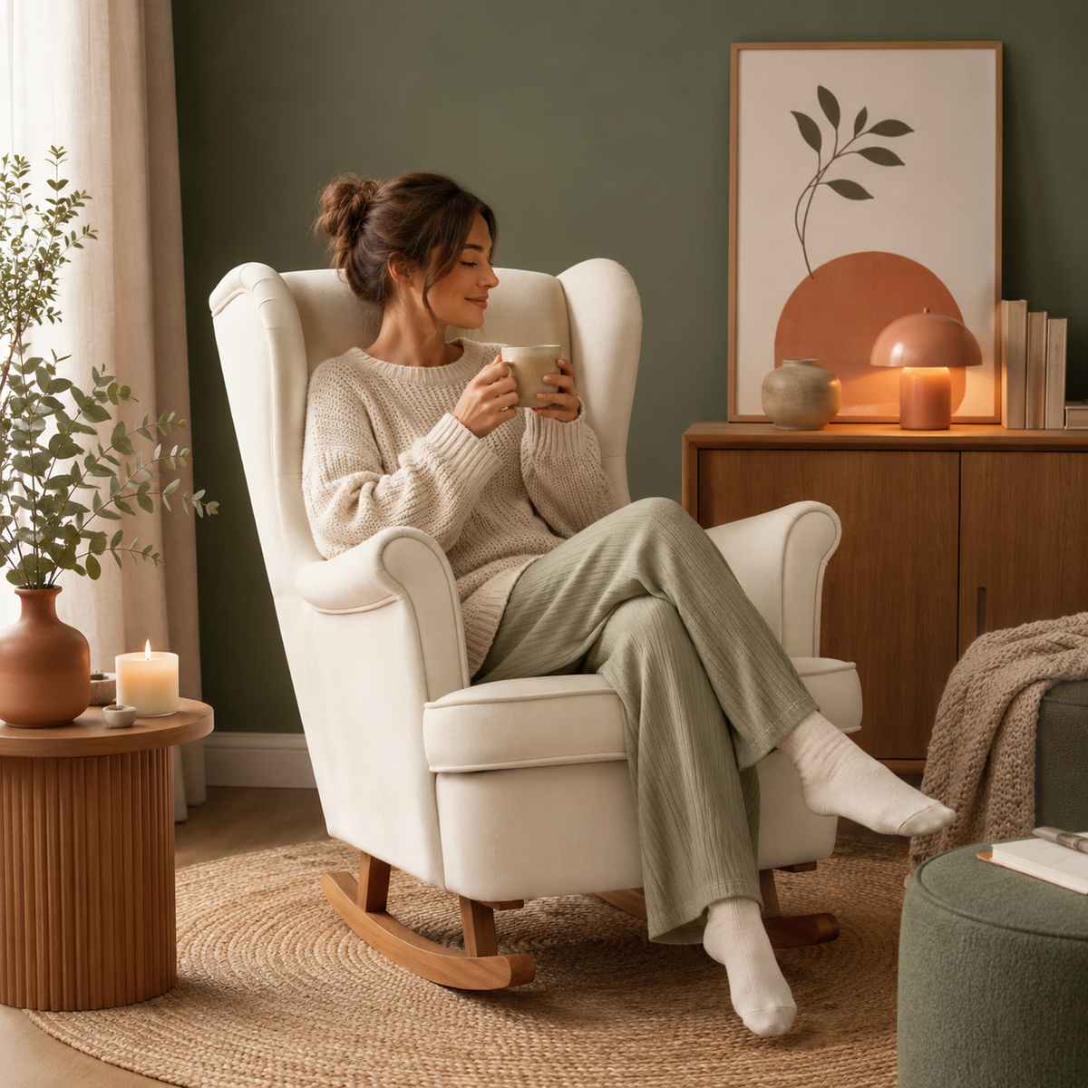 Douceur | Fauteuil à bascule velours